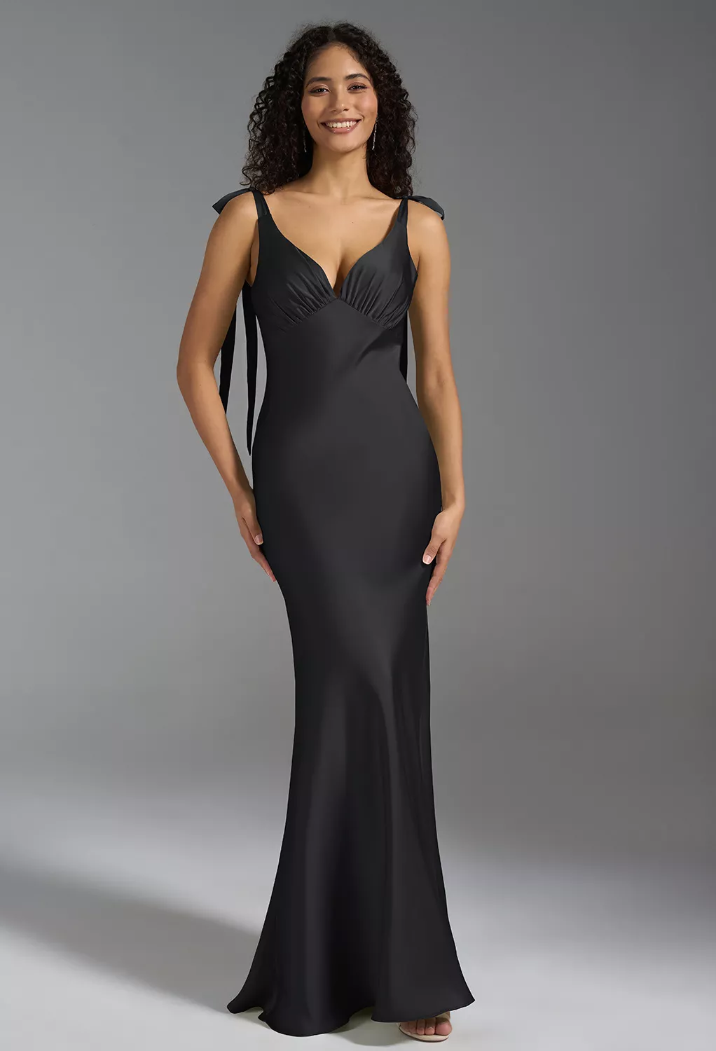 AW Chiara Black Metallic  Beach Wedding Guest Dresses